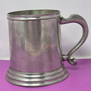 Vintage Olde Castle Pewter Tankard Mug Made In England Barware‎